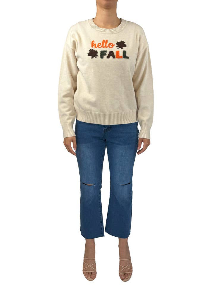 HAI3521-A - - Hello Fall Sweater A3635 for wholesale by K & C Clothing, Inc.