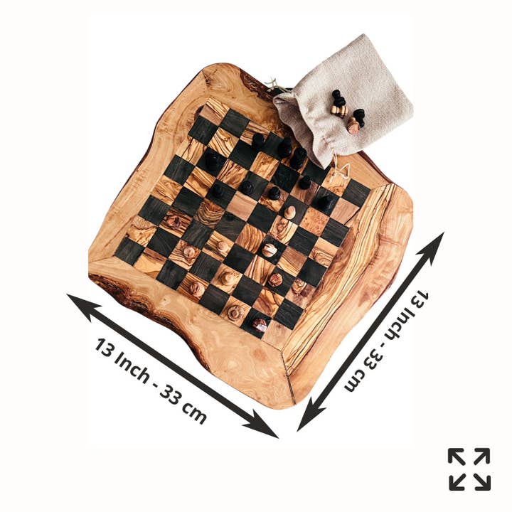 Bearthy - Wholesale Board Game - Olive Wood Handmade Large Unique Chess Board Gift3