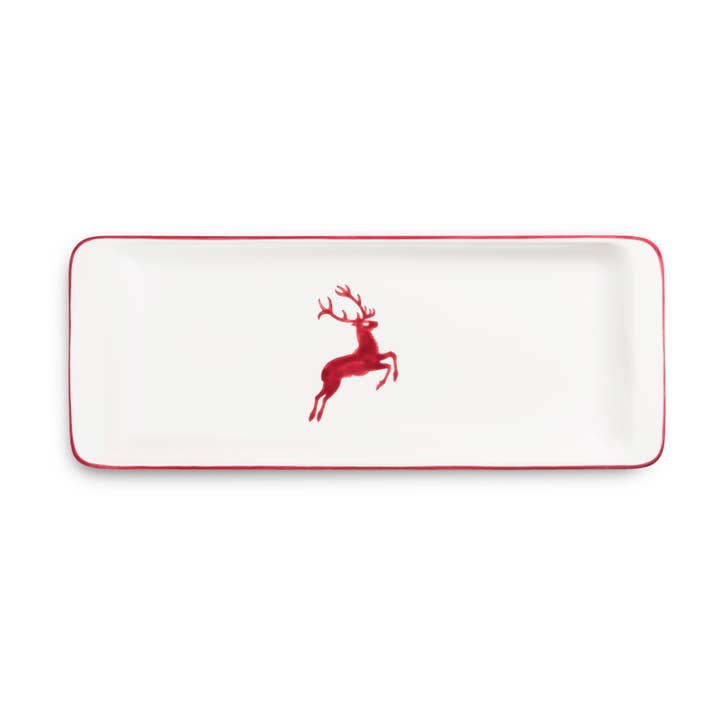 Bordeaux Deer, Stollen Plate 42 X 16 Cm for wholesale by Gmundner Keramik Handels GmbH