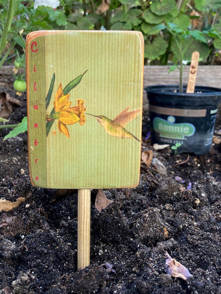 Hummingbird Garden Marker, kan tilpasses, Havekunst for engroshandel hos Streetlightbirds