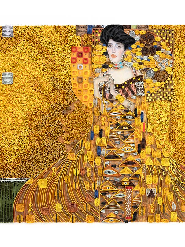 Quilled The Lady in Gold Art, Klimt (11in. X 11in.) for wholesale by Quilling Card