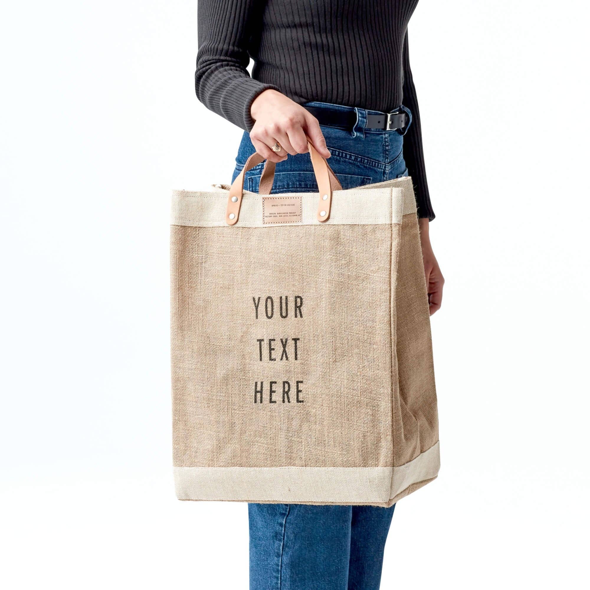 Apolis - Wholesale Tote Bag - Women's - Customize Market Bag in Natural (003NA)4