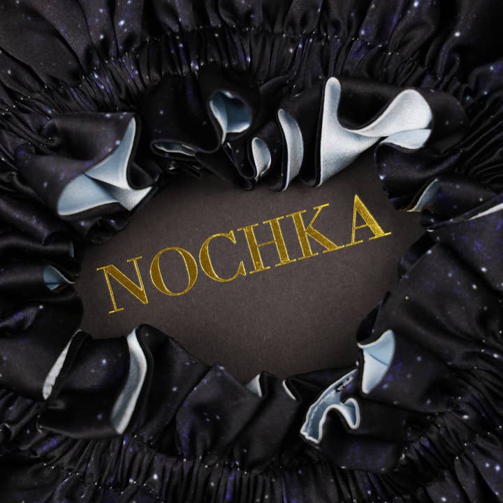 Nochka - Wholesale Sleep cap / bonnet – women's - Midnight Print Reversible Bonnet5