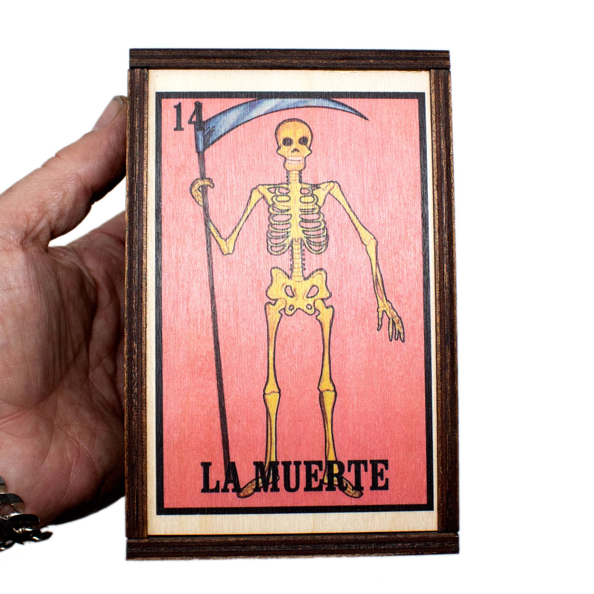 Most Amazing - Wholesale Decorative Box - Loteria Muerte/Death Full Color Tarot Card/Stash Box 4"x6"2