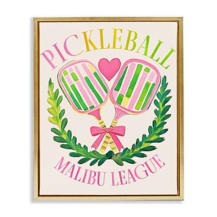 Stupell Industries - Wholesale Wall Sign - Pickleball Malibu League - Framed Wall Art24