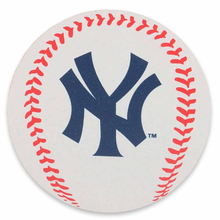 NY Yankees Baseball Wood Magnet for wholesale by Open Road Brands, LLC
