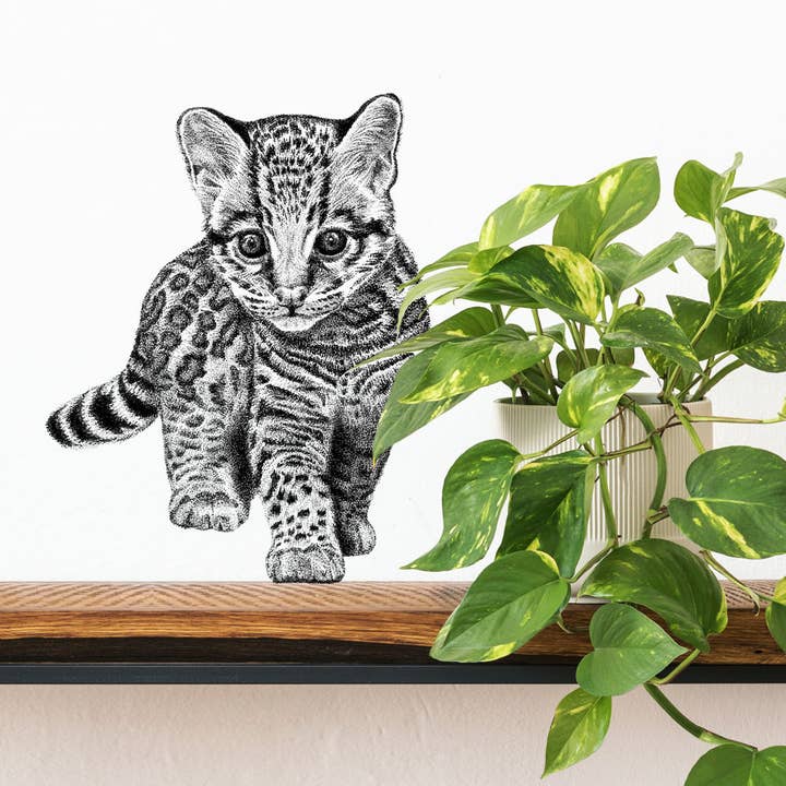 Ocelot wall sticker for wholesale by Fine Forest
