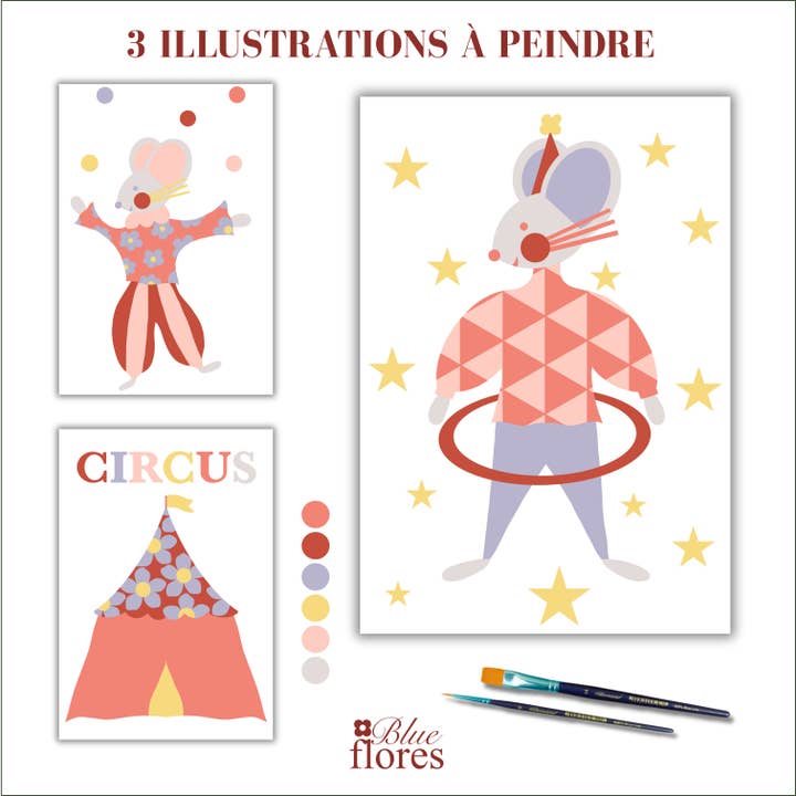 Kit de pintura por números para niños - Circo para venta al por mayor de Blueflores