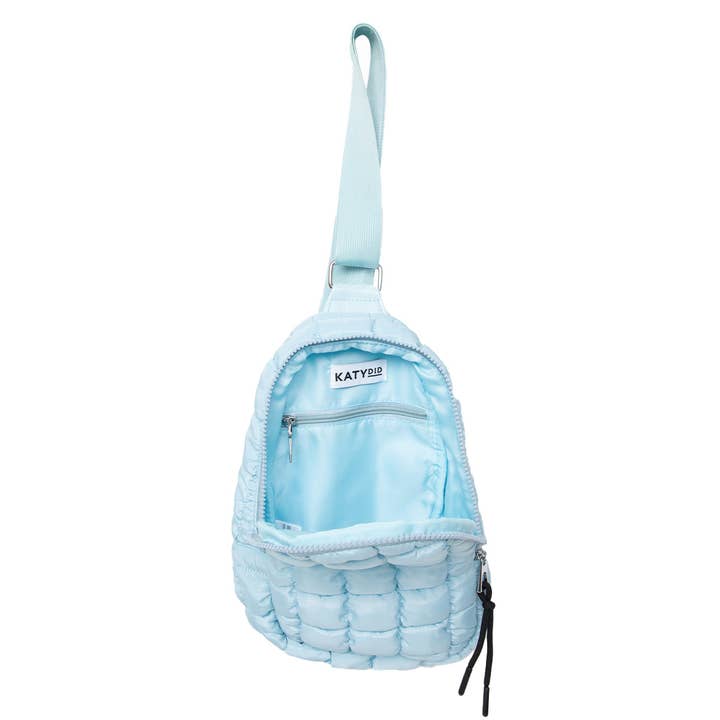 Lichtblauw Lichtblauwe gewatteerde schoudertas crossbody voor groothandel op Faire3