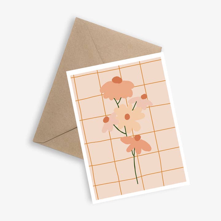 Carte et Affiche simple - Comme une fleur pour la vente par LE PAPIER GRAPHIQUE