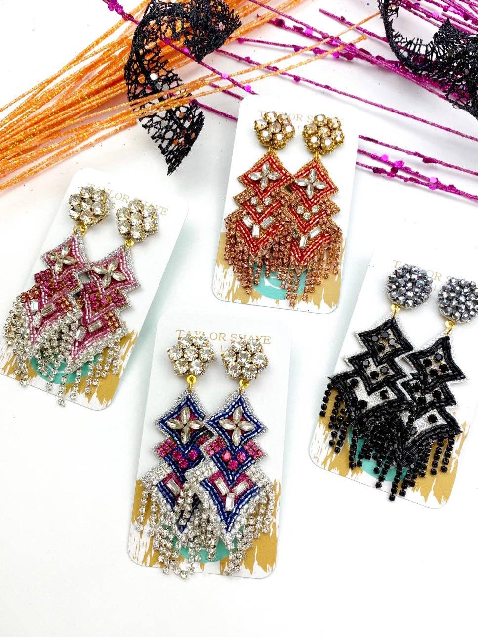 Taylor Shaye Designs - Wholesale Dangle Earrings - Ellie Beaded Drops2