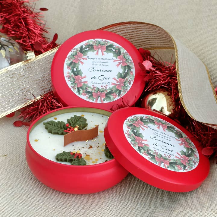 LNDECO - Wholesale Novelty Candle - Christmas Candle "Mistletoe Wreath"1