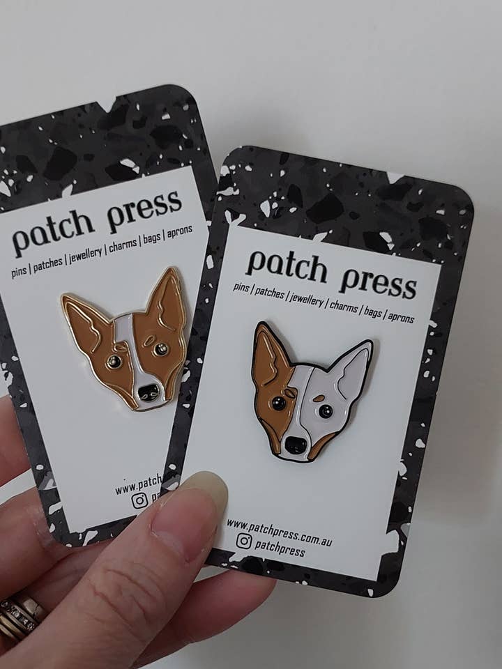 Australian Cattle Dog ACD / Red Heeler Enamel Lapel Pin for wholesale by Patch Press