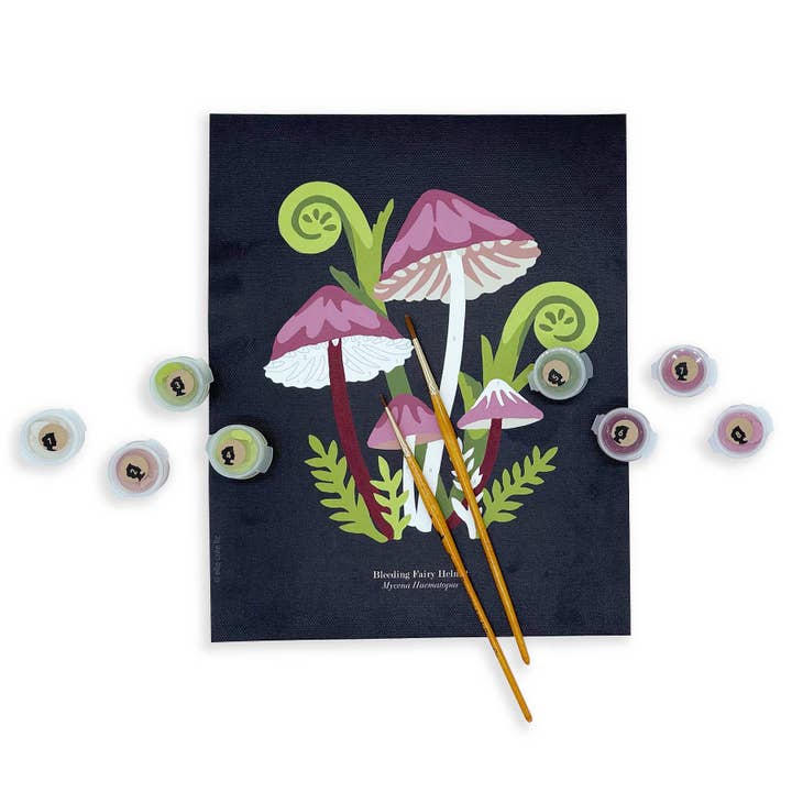 Elle Crée (She Creates) - Wholesale DIY Craft Kit - Bleeding Fairy Helmet Mushrooms Paint-by-Number Kit1