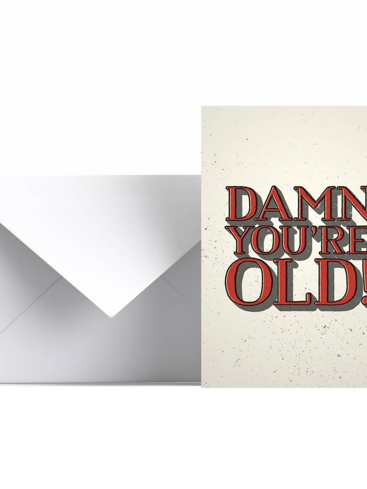 DAMN YOUR OLD MINI, Florist Card, Folded Card, Birthday for wholesale by Tiramisu Paperie