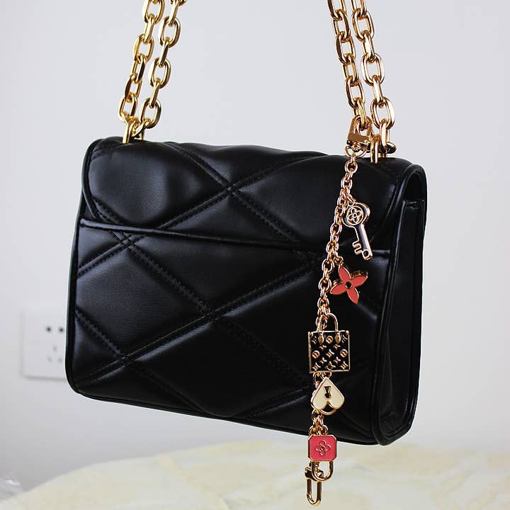 Leto Accessories - Wholesale Bag Strap - Women's - Bestseller Bag Charm -Four-Leaf Clover Chain2