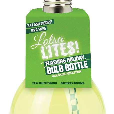 DM Merchandising - Wholesale Drinking Glass/Cup - Lotsa Lites! Flashing Holiday Beverage Bulb