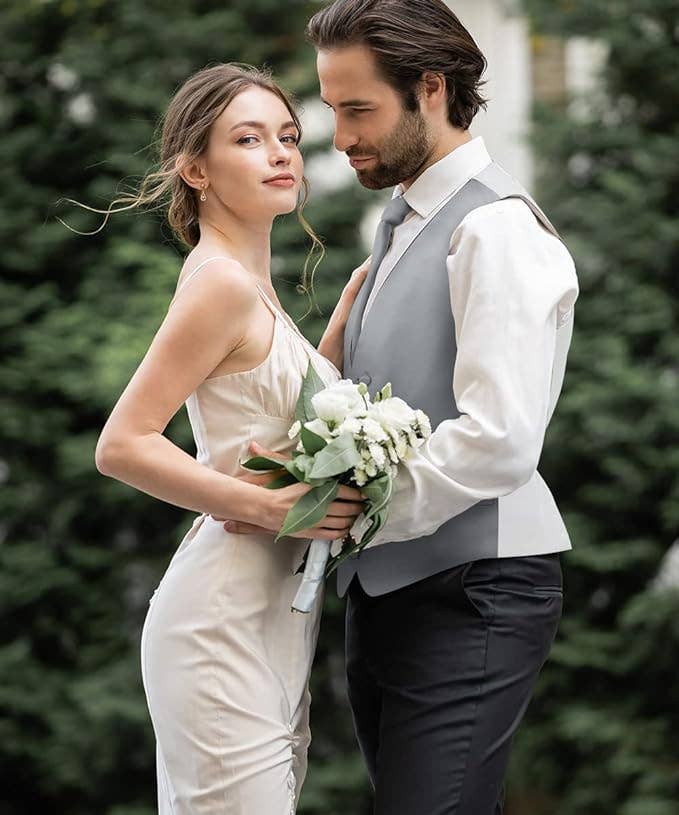 Dubal Brothers - Wholesale Suit Vest - Men's - Vittorio Farina Solid Satin Vest Set (White Back) Var. 02 (Mustard-Yellow)26