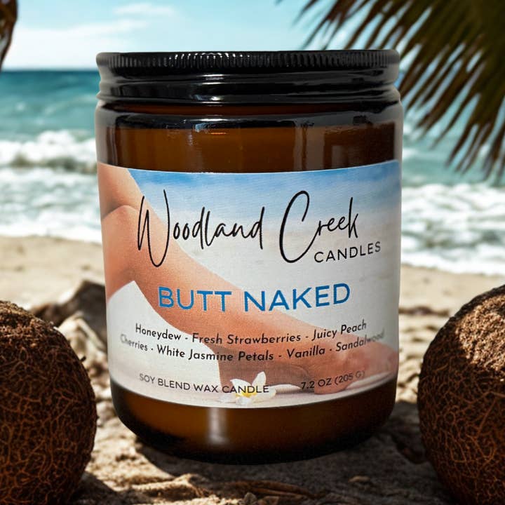 Butt Naked Soy Blend Wax Candle for wholesale by Woodland Creek Candles