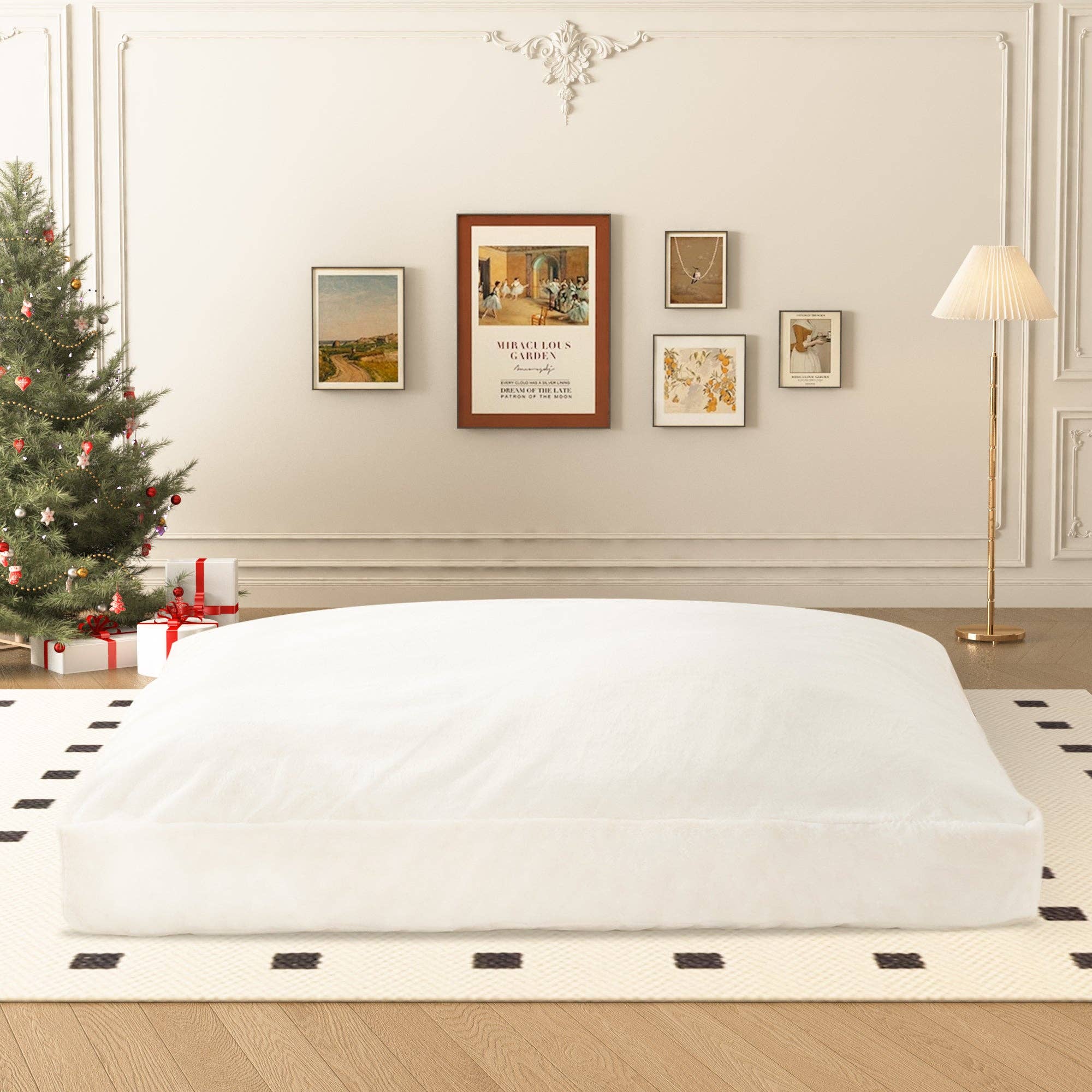 HOMYCASA DESIGN INC - Vente Canapés - Grand pouf convertible pour adultes, se transforme de fauteuil paresseux en matelas de sol, grand canapé de sol, grand canapé-lit, rembourrage en mousse haute densité, lavable en machine.6