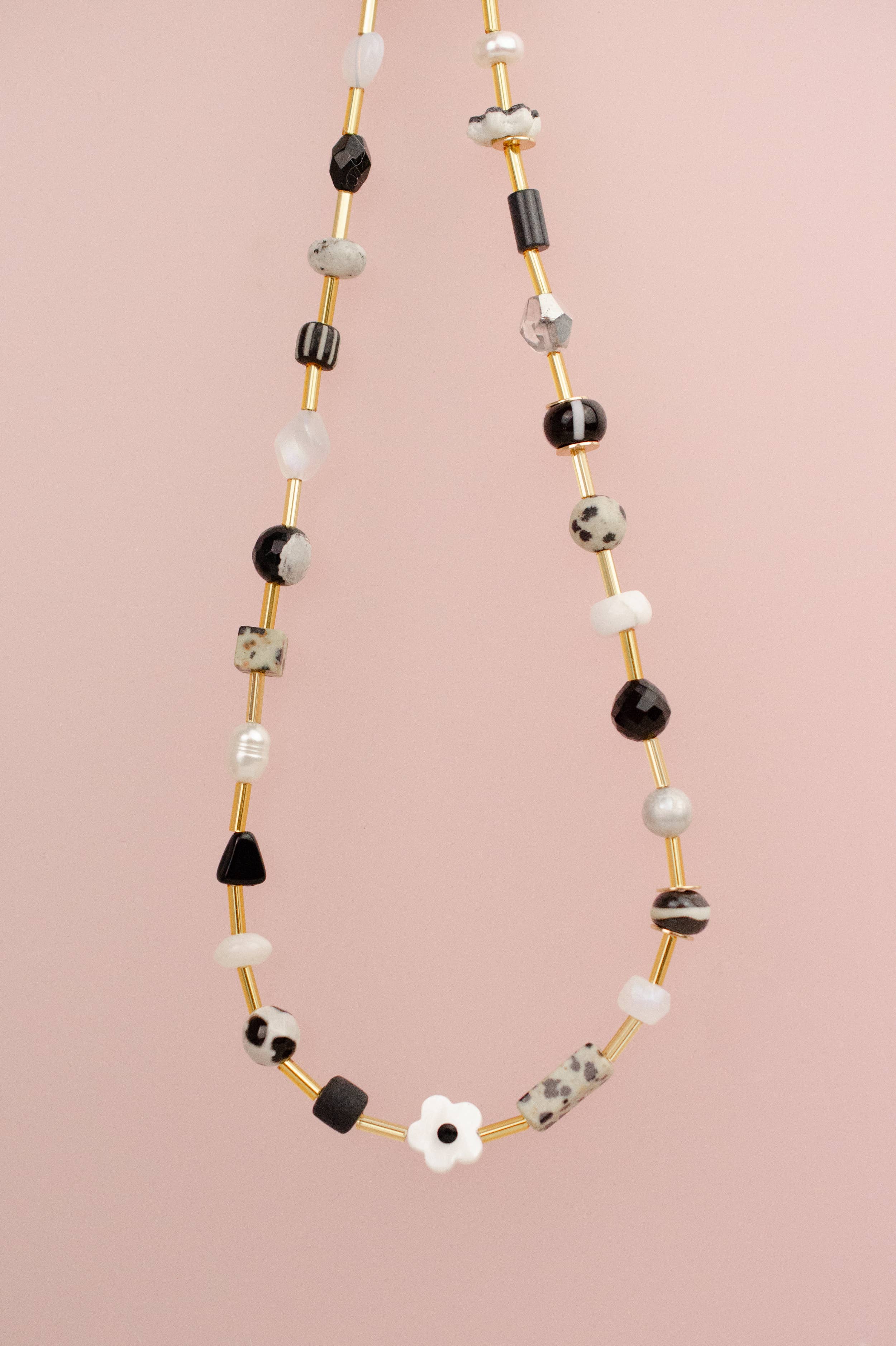 Jill Makes - Wholesale Beaded/Pearl Necklace - Black and white Beaded Necklace6
