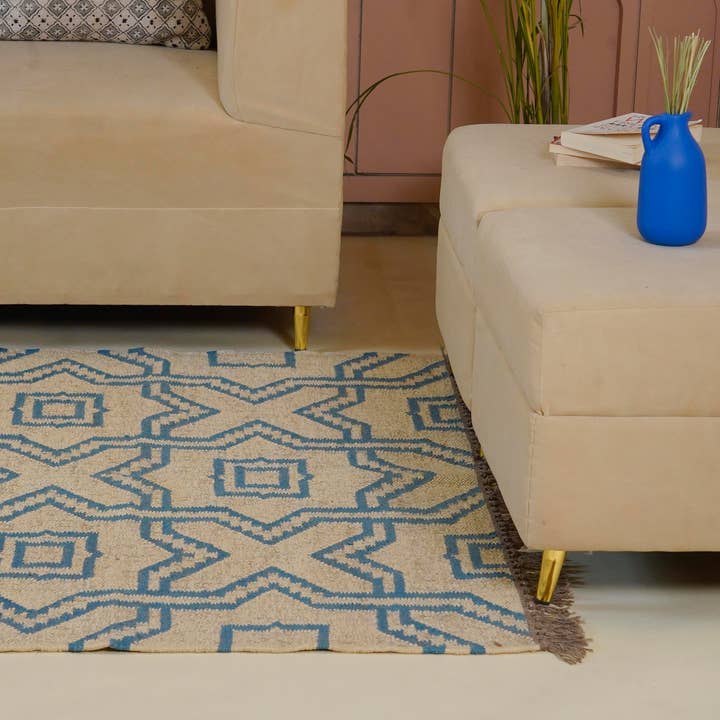 natürlicher handgewebter Jute-Kelim-Teppich für die Wohnkultur für den Großhandel von Chouhan Rugs