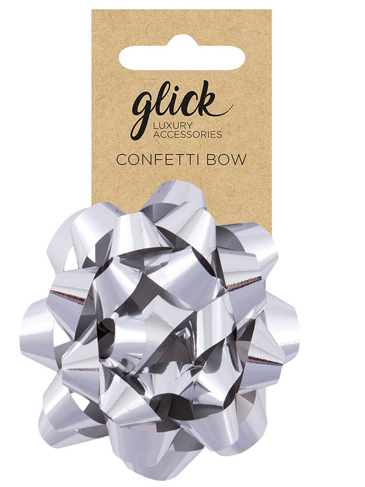 BOW METALLIC SILVER for wholesale by Glick