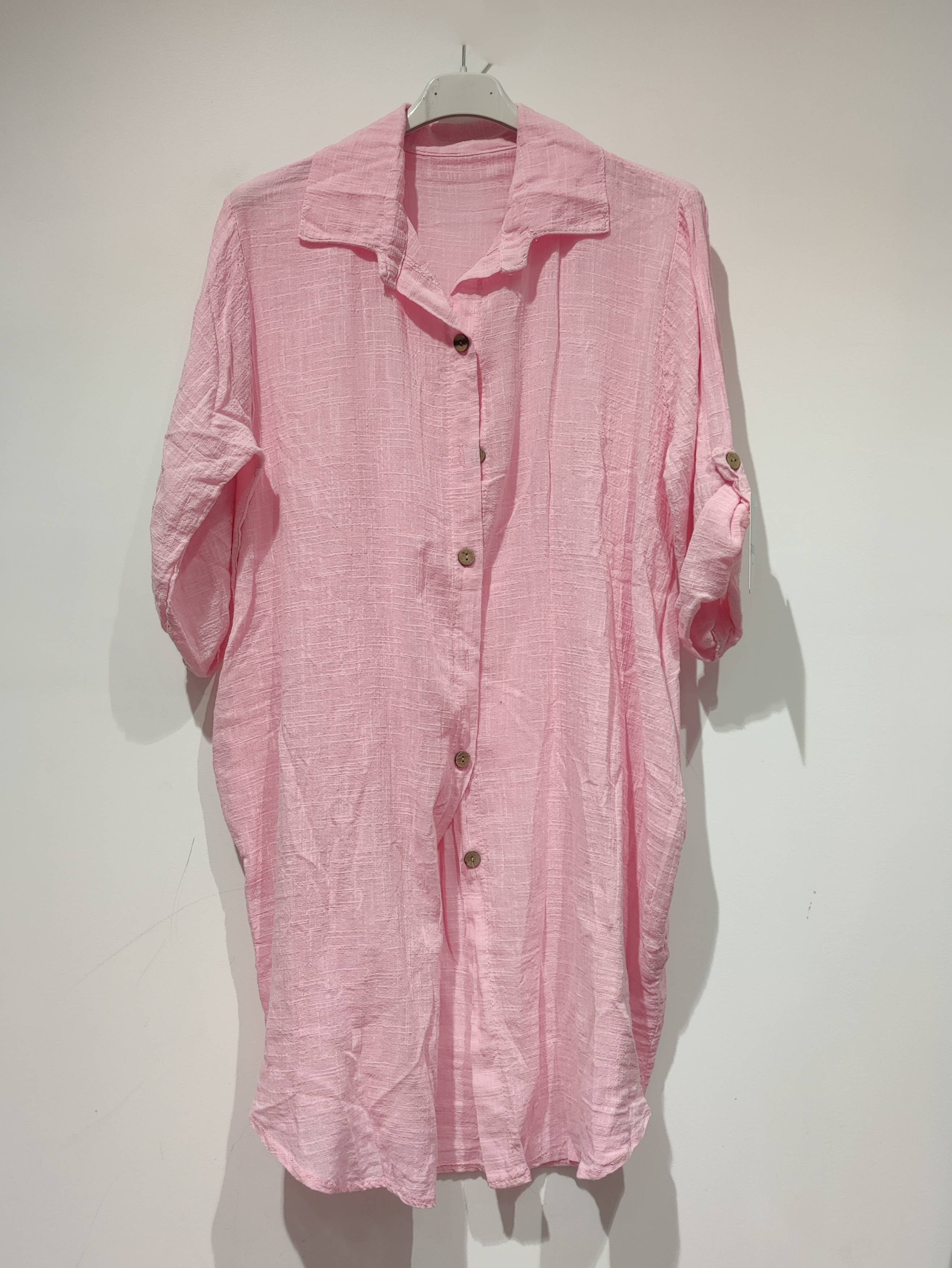 Pomelo paris – Vestido - Mulher por atacado – Lisa Vestido algodão linho - PE255