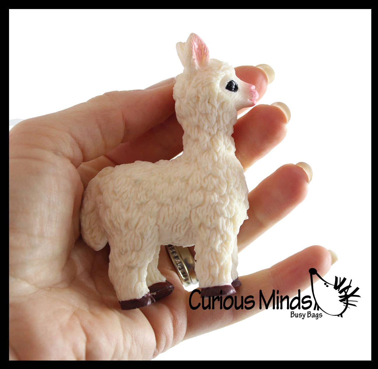 Curious Minds Toys - Wholesale Squishy Toy - Kids & Baby - 1 Llama Alpaca Stretchy and Squeezy Toy - Crunchy Bead Fille4