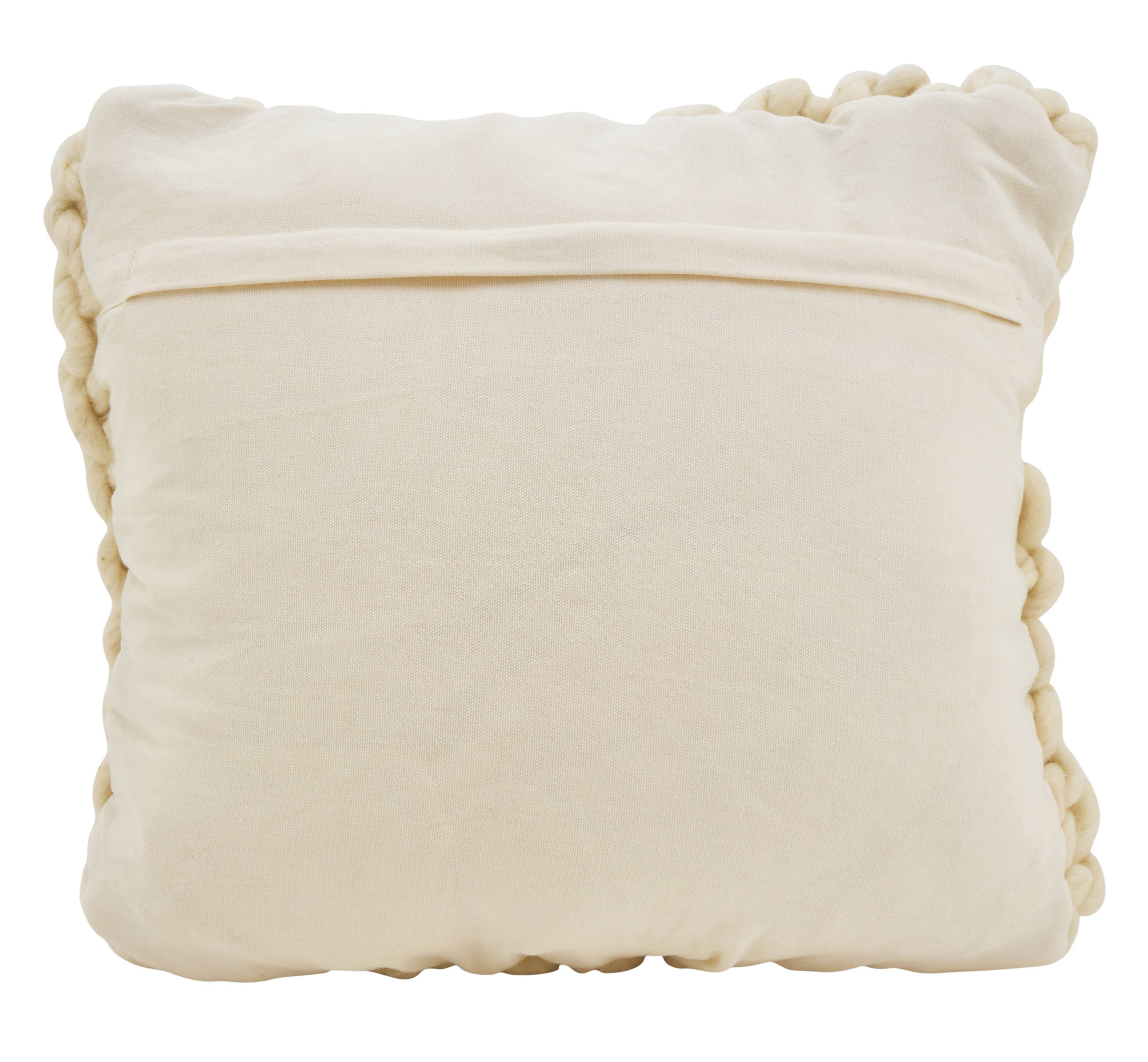 Saro Lifestyle - Wholesale Throw/Decorative Pillow - Chunky Cable Knit Design Accent Cushion Wool Throw Pillow3