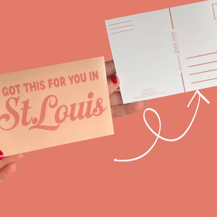 St Louis Postcard - I Got This For You in St Louis for wholesale by Green Bean Graphics