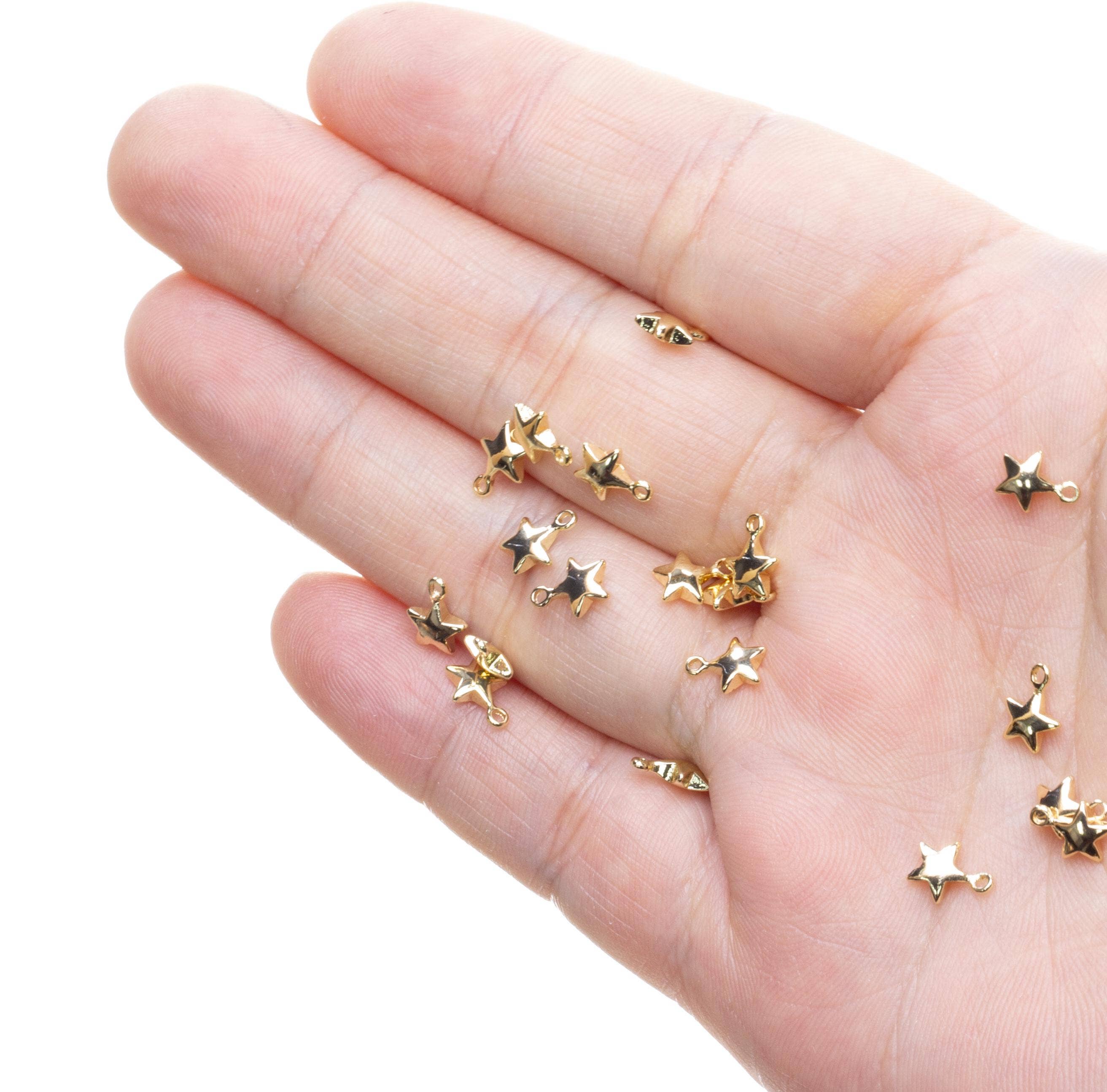 Jewel Pledge - Wholesale Individual Charm/Pendant - 5pcs Mini Star Charm for Bracelet, Necklace, Earrings CPG8203