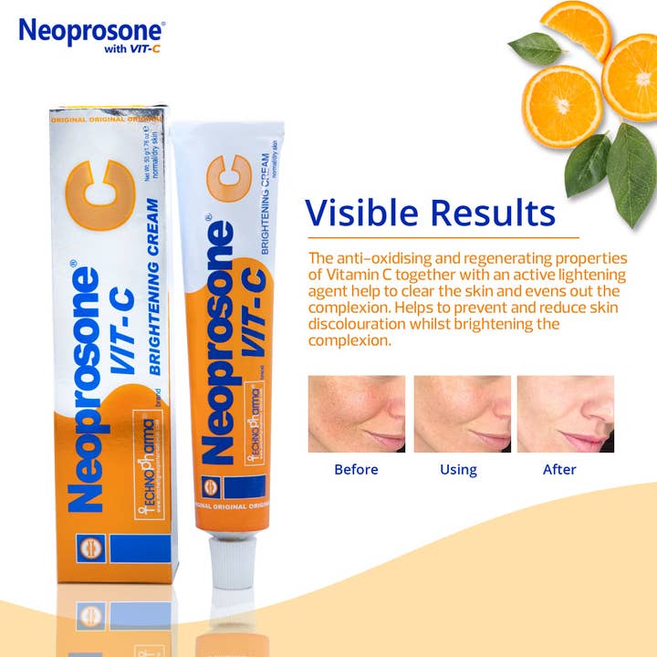 Mitchell Brands - Wholesale Body Cream/Lotion - Neoprosone Brightening Cream with Vitamin C - 50g / 1.75 Fl3