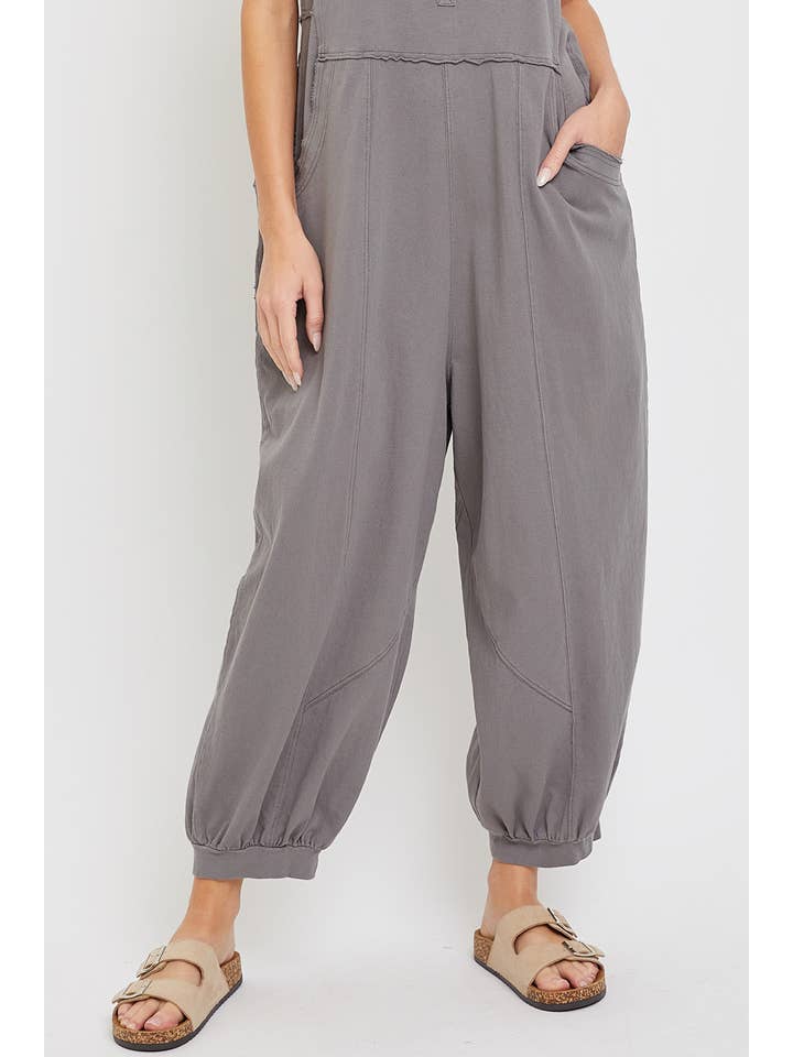 Sweet Lovely by Jen - Wholesale Jumpsuit - Women's - COTTON WASHED SLOUCHY JUMPSUIT3