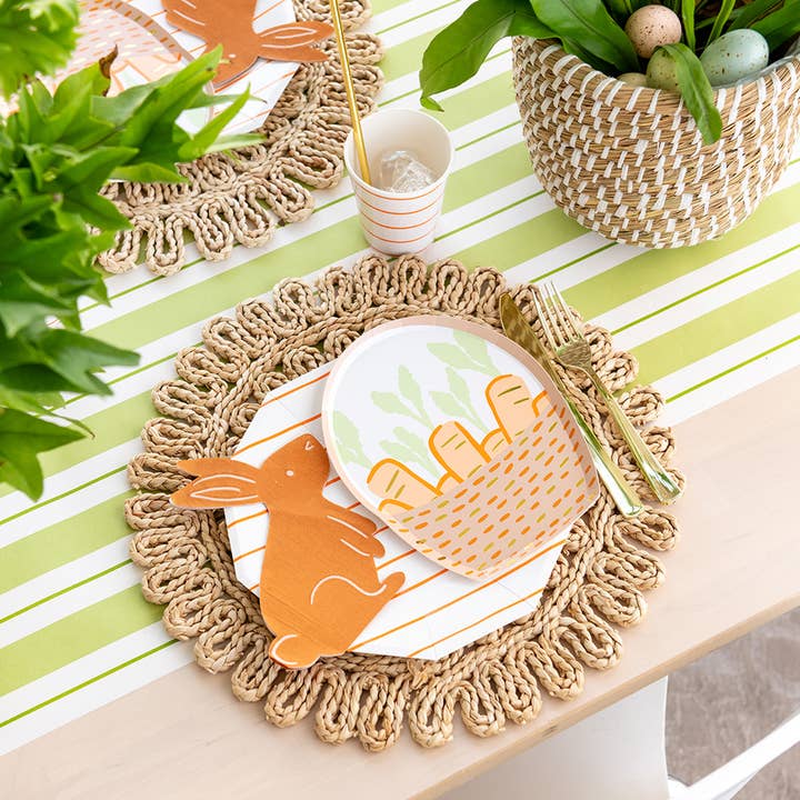 Jollity & Co. + Daydream Society - Wholesale Disposable Plate - Bunnies In The Garden Small Basket Plates