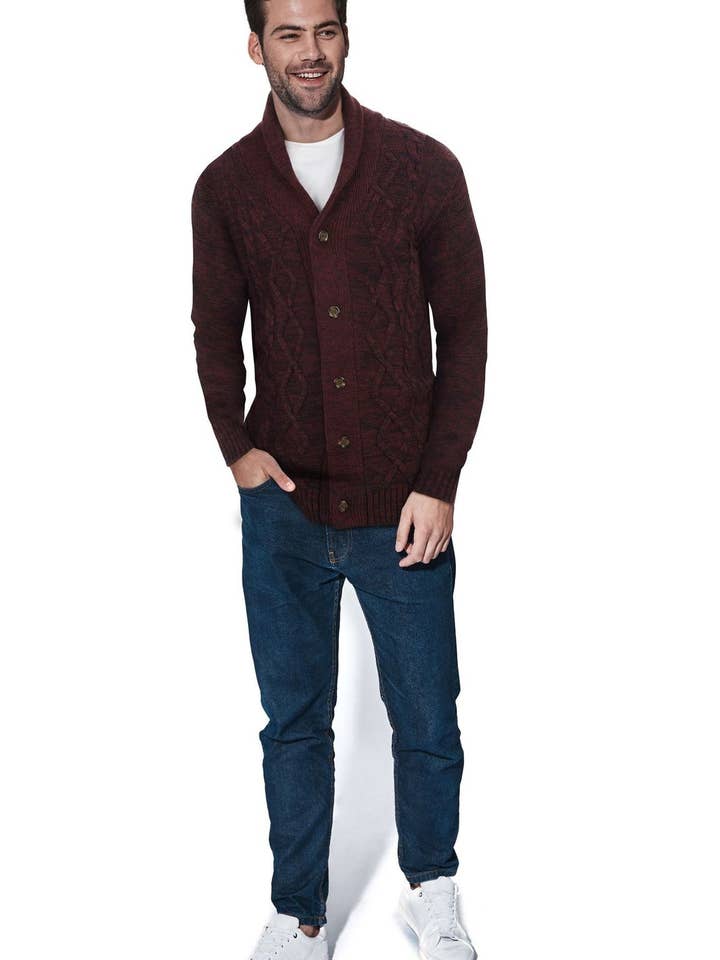 Xray Men's Cardigan Sweater Button down for wholesale by X-Ray Jeans