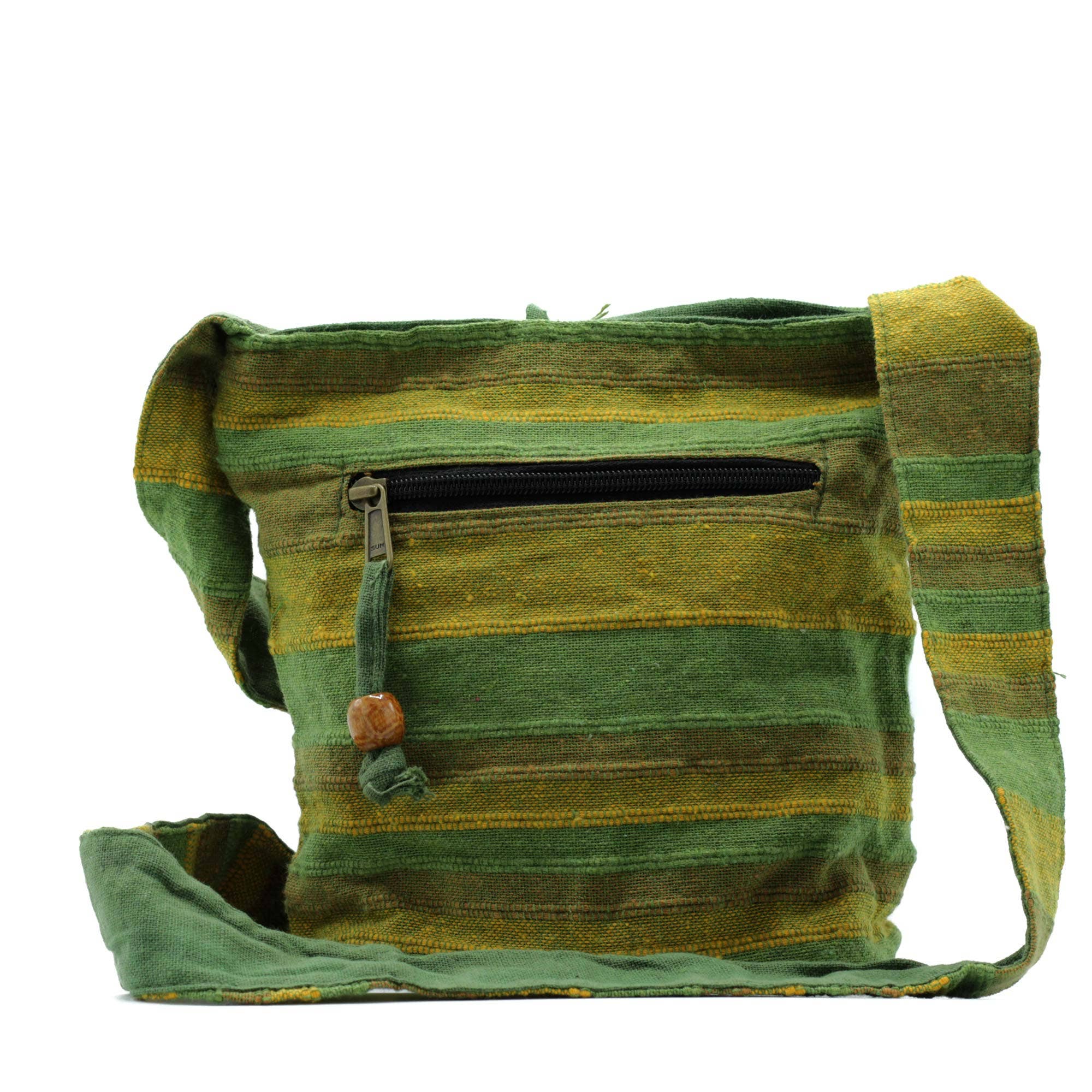 AW Artisan - Vendita all'ingrosso Borsa a tracolla - Unisex - Borsa Nepal verde estiva1