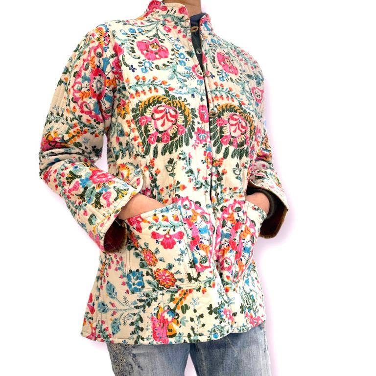 Multicolor Assortment Handmade, Reversible and Ethnic Cotton Jacket. Sales for wholesale on Faire2