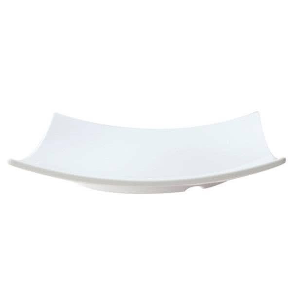 Kitchway - Wholesale Dinner plate - Classic White Square Melamine Flare Plate-12/case