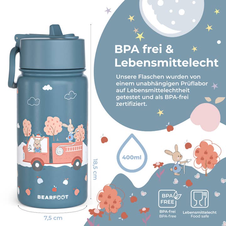 BEARFOOT – Engroshandel Vandflaske – Thermoflaske til børn i rustfrit stål – brandvæsen2