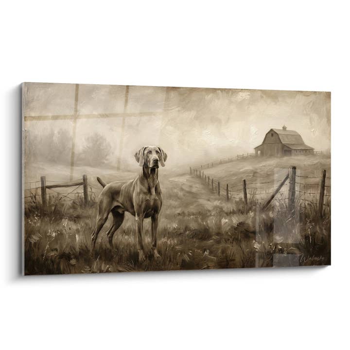 Cuadro Braco de Weimar en Camino de Campo - Guardián de las Tierras - Edición Braco de Weimar para venta al por mayor de Walensky