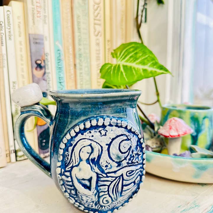 Carys Martin Ceramics - Vendita all'ingrosso Tazza - Tazza di Cristallo con Pietra di Luna Mermaid7