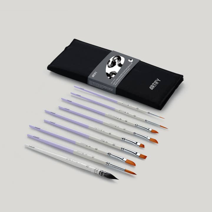 Artify - Wholesale Paint/wax brush - ARTIFY 9 PCS Travel Watercolor Brushes for Beginners & Pros1