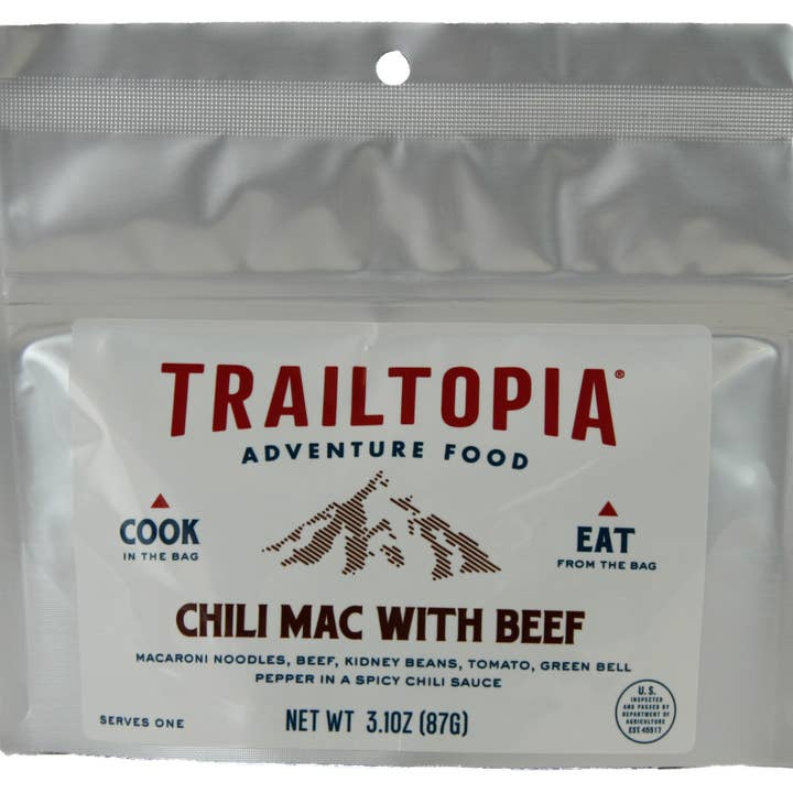 Trailtopia - Wholesale Shelf-stable prepared meal - Chili Mac with Beef - Single Serve0