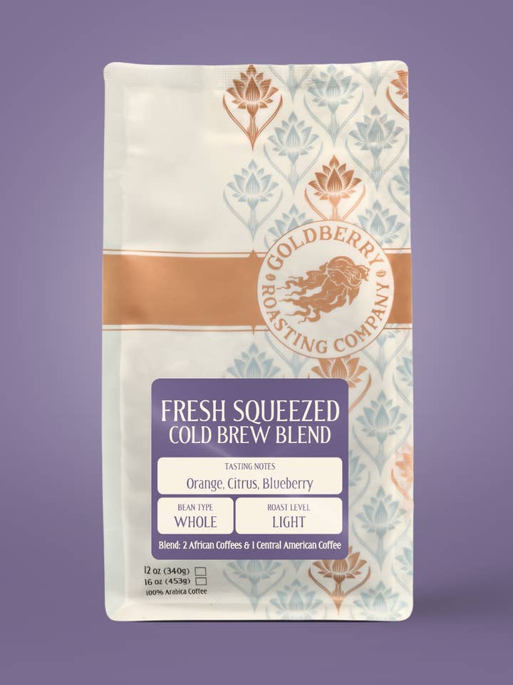 Fresh Squeezed Cold Brew Blend for wholesale by Goldberry Roasting Company