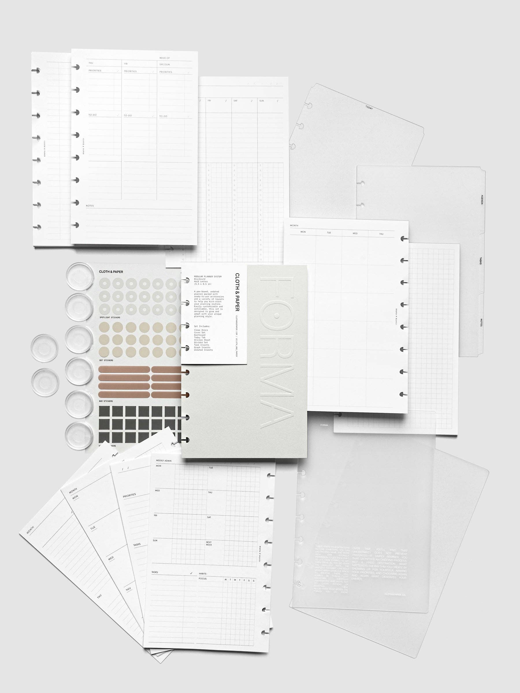 Cloth & Paper - Wholesale Planner - FORMA Modular Planner System | Half Letter17