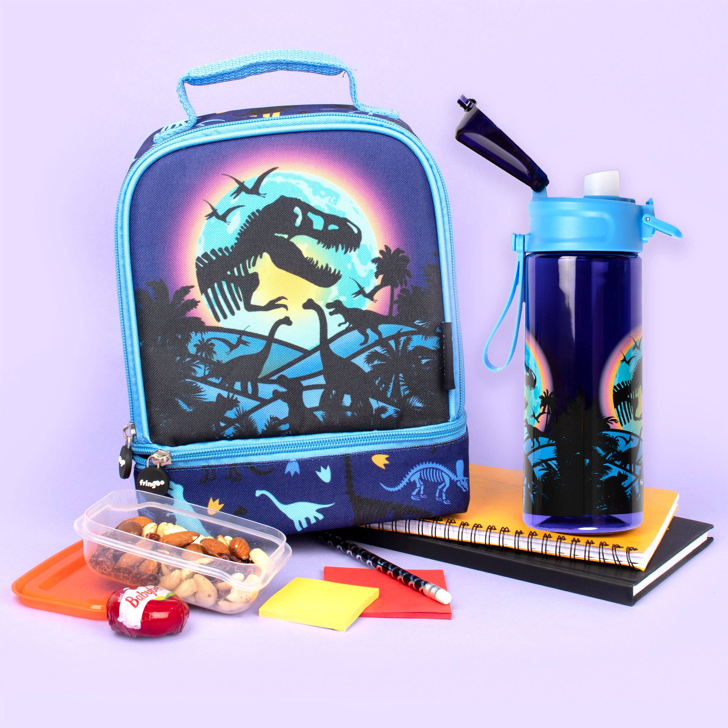 Fringoo Group Ltd - Wholesale Water Bottle - Flip Top Water Bottle 600ml - Dinosaur Moon3