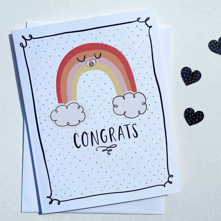 Fox Card Co - Wholesale Baby Card - Rainbow Baby Card2