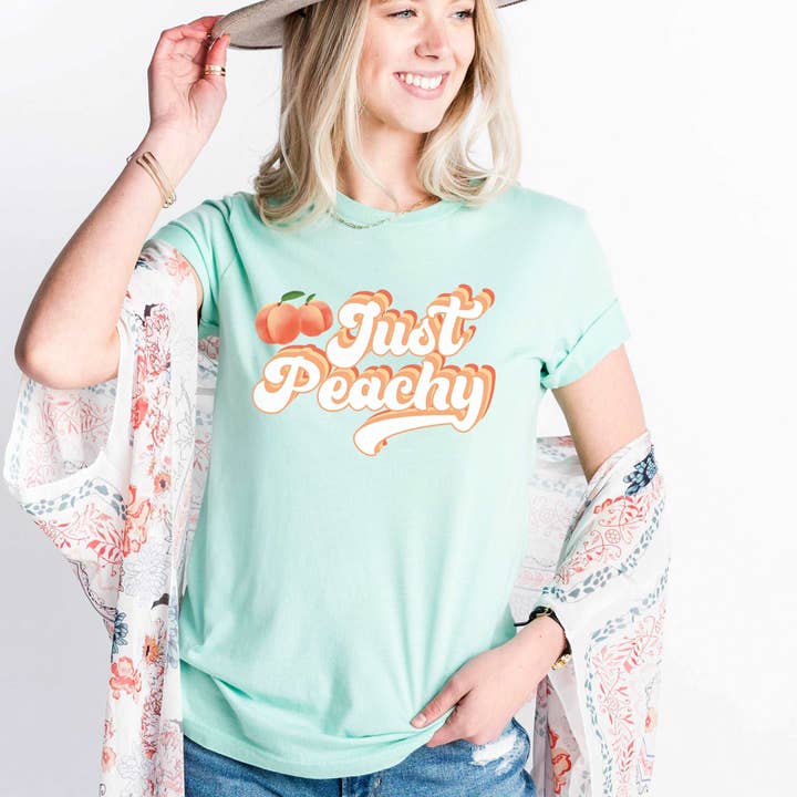 Camiseta Just Peachy para venta al por mayor de Sunfire Tees