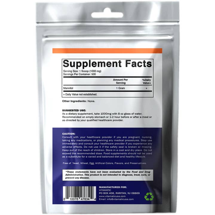 Vitamatic - Wholesale Oral Supplement/Vitamin - Vitamatic Mannitol Powder-1000 mg per Serving2
